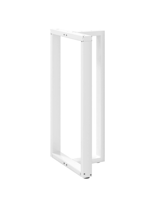 Baaripöydän jalat t-muotoiset 2 kpl valkoinen 60x35x(110-111) cm teräs