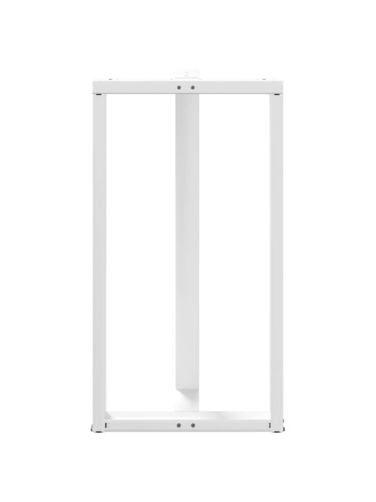 Baaripöydän jalat t-muotoiset 2 kpl valkoinen 60x35x(110-111) cm teräs