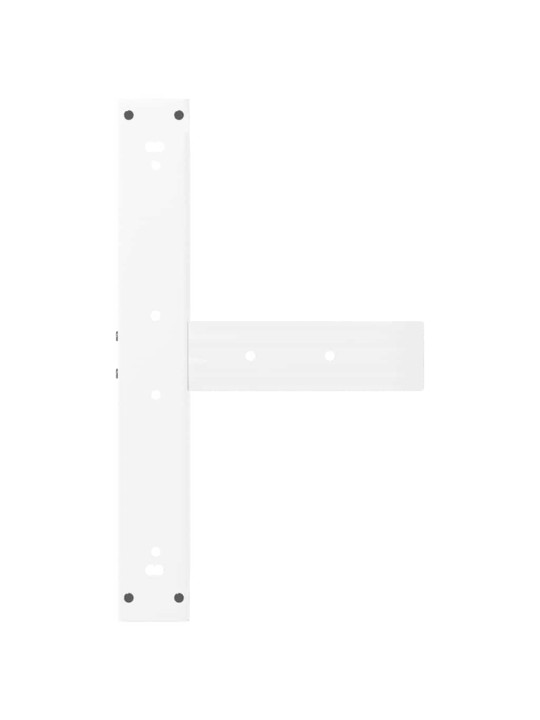 Baaripöydän jalat t-muotoiset 2 kpl valkoinen 60x35x(110-111) cm teräs