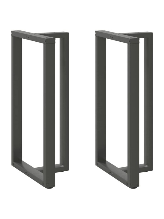 Baaripöydän jalat t-muotoiset 2 kpl antrasiitti 60x35x(110-111) cm teräs