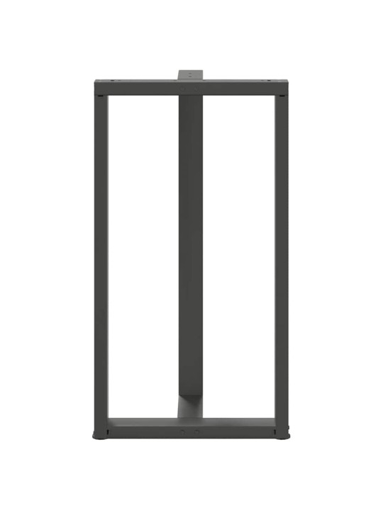 Baaripöydän jalat t-muotoiset 2 kpl antrasiitti 60x35x(110-111) cm teräs