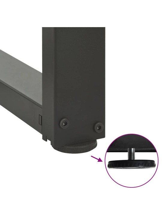 Baaripöydän jalat t-muotoiset 2 kpl antrasiitti 60x35x(110-111) cm teräs