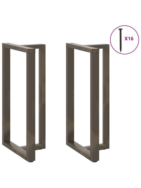 Baaripöydän jalat t-muotoiset 2 kpl musta 60x35x(110-111) cm teräs