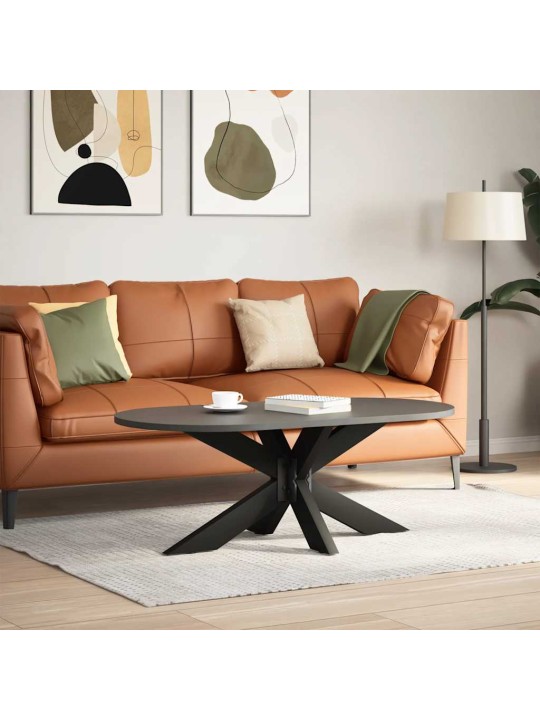 Sohvapöydän jalka hämähäkinmuotoinen musta 98x58x(42-43) cm teräs
