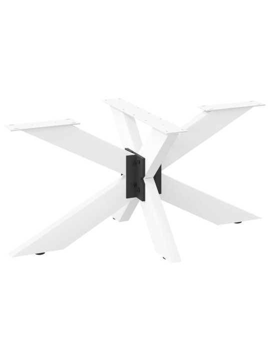 Sohvapöydän jalka hämähäkinmuotoinen valkoinen 98x58x(42-43) cm teräs