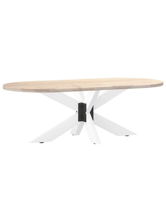 Sohvapöydän jalka hämähäkinmuotoinen valkoinen 98x58x(42-43) cm teräs