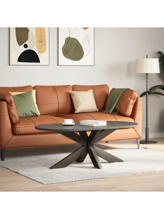 Sohvapöydän jalka hämähäkinmuotoinen musta 98x58x(42-43) cm teräs