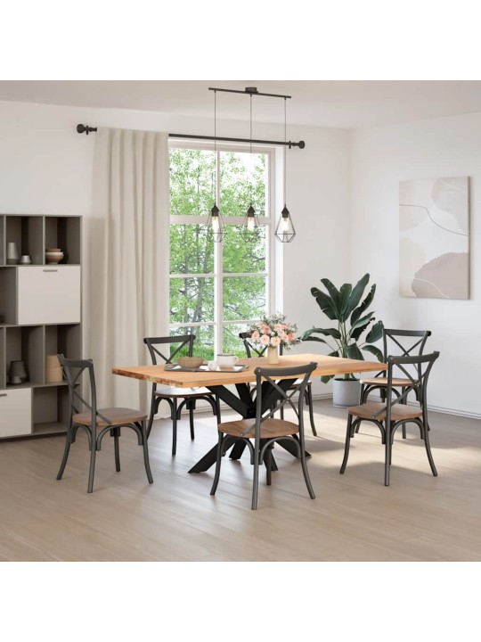 Ruokapöydän jalka hämähäkinmuotoinen musta 120x68x(72-73) cm teräs