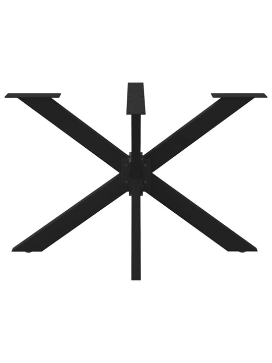 Ruokapöydän jalka hämähäkinmuotoinen musta 120x68x(72-73) cm teräs
