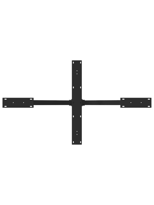 Ruokapöydän jalka hämähäkinmuotoinen musta 120x68x(72-73) cm teräs