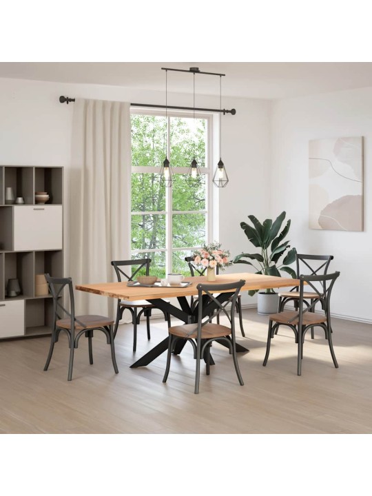 Ruokapöydän jalka hämähäkinmuotoinen musta 150x78x(72-73) cm teräs