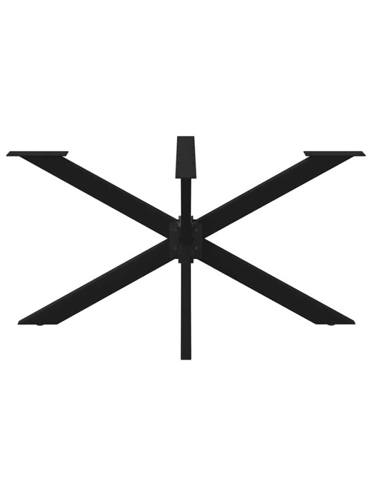 Ruokapöydän jalka hämähäkinmuotoinen musta 150x78x(72-73) cm teräs