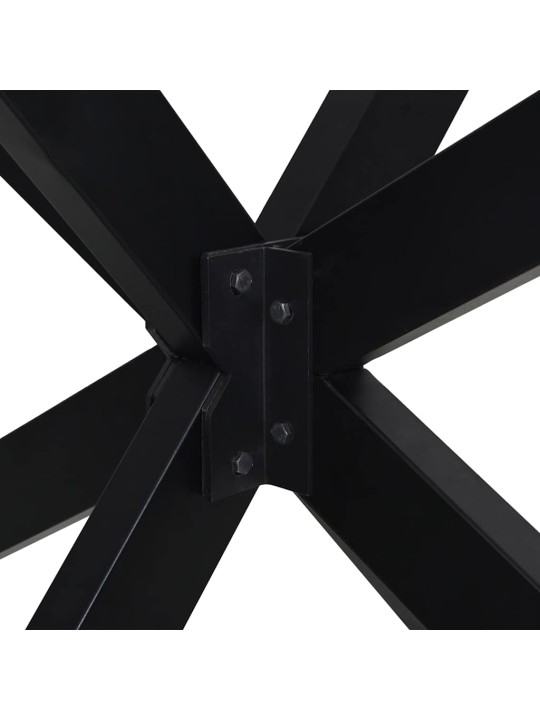Ruokapöydän jalka hämähäkinmuotoinen musta 150x78x(72-73) cm teräs