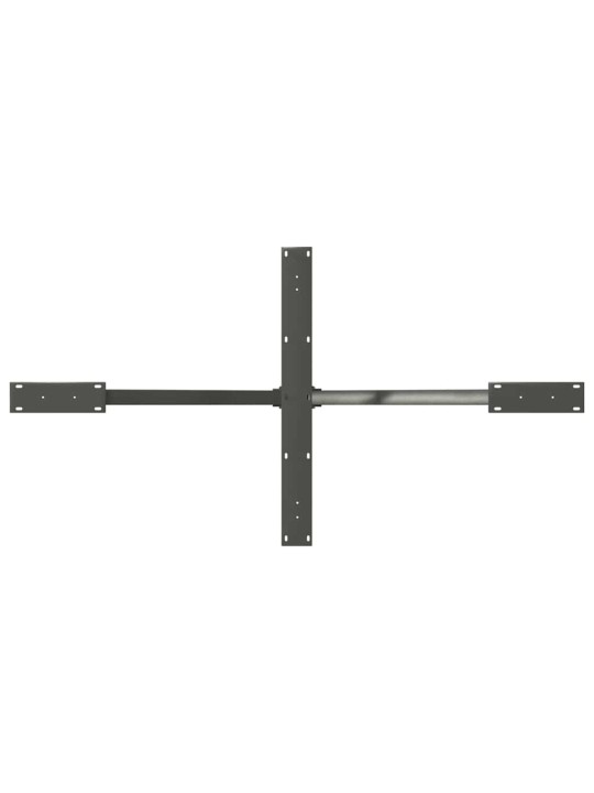 Ruokapöydän jalka hämähäkinmuotoinen antrasiitti 150x78x(72-73) cm teräs