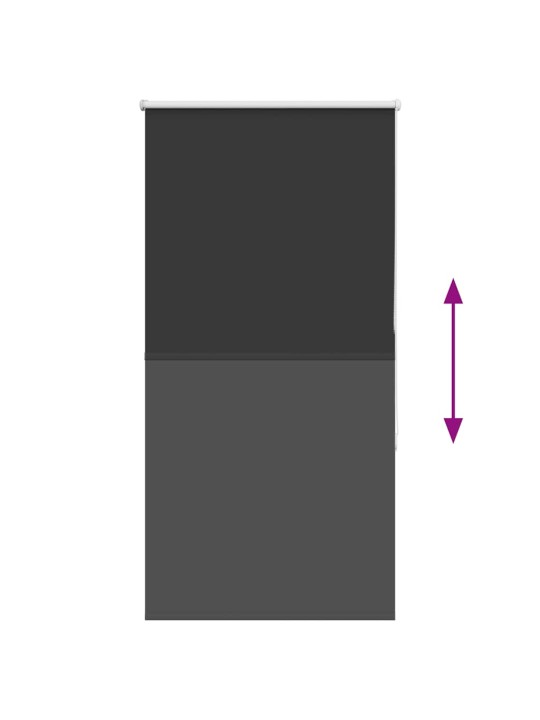 Rullaverho blackout musta 70x130 cm kankaan leveys 65,7 cm
