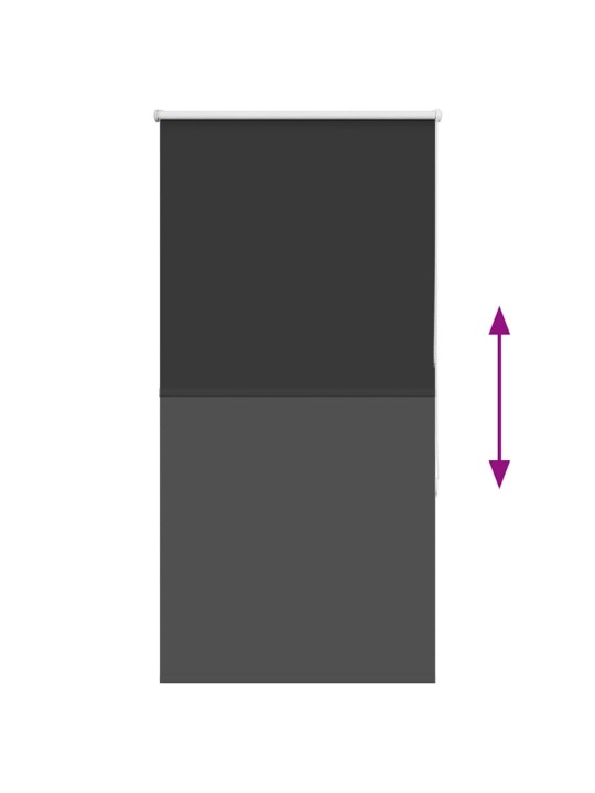 Rullaverho blackout musta 75x130 cm kankaan leveys 70,7 cm
