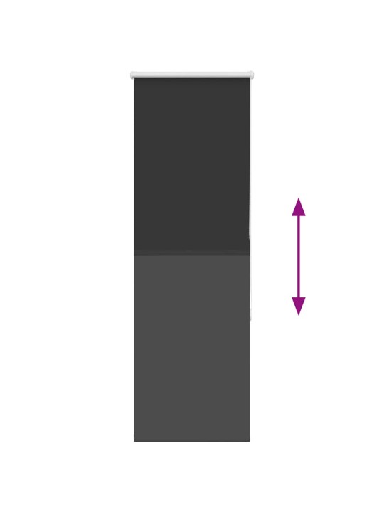 Rullaverho blackout musta 50x150 cm kankaan leveys 45,7 cm