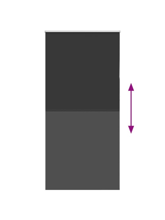 Rullaverho blackout musta 100x230 cm kankaan leveys 95,7 cm