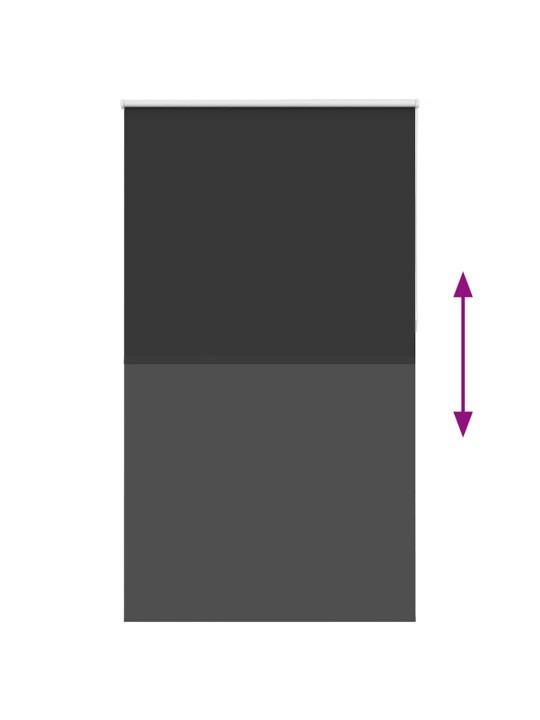 Rullaverho blackout musta 120x230 cm kankaan leveys 116,6 cm