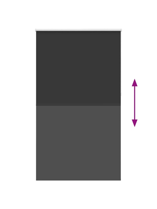 Rullaverho blackout musta 125x230 cm kankaan leveys 121,6 cm