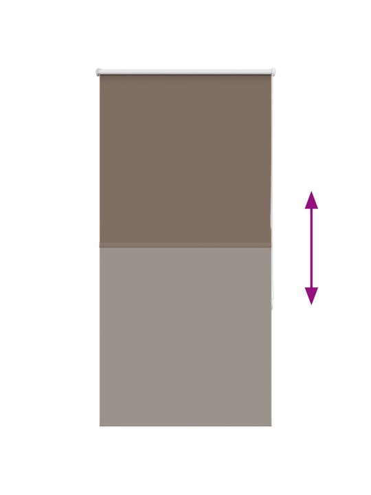 Rullaverho blackout kahvi 75x130 cm kankaan leveys 70,7 cm