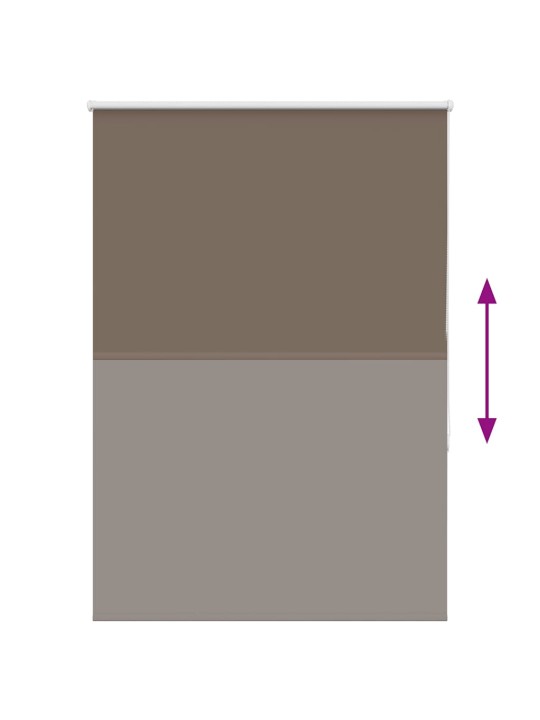 Rullaverho blackout kahvi 110x130 cm kankaan leveys 105,7 cm