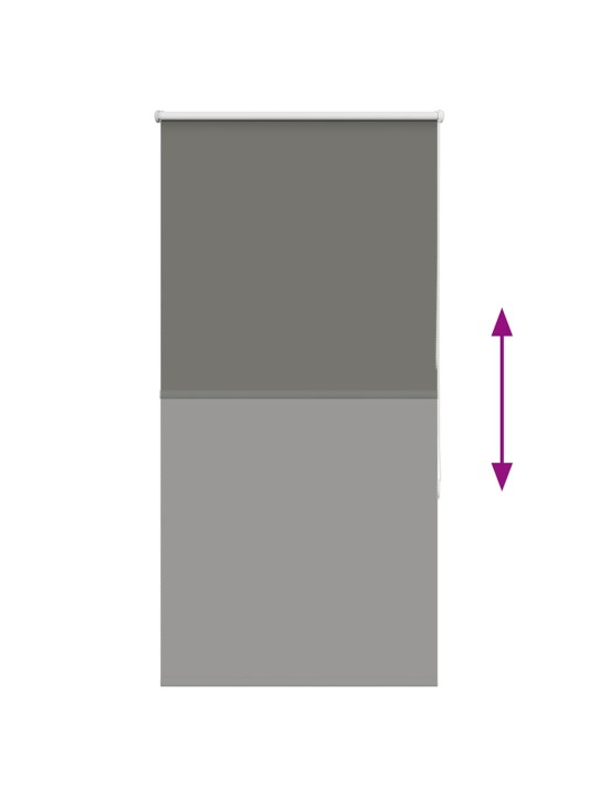 Rullaverho blackout harmaa 70x130 cm kankaan leveys 65,7 cm