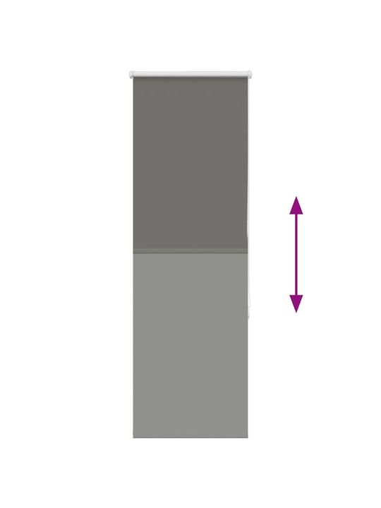 Rullaverho blackout harmaa 50x150 cm kankaan leveys 45,7 cm