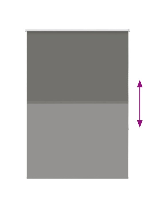 Rullaverho blackout harmaa 110x150 cm kankaan leveys 105,7 cm