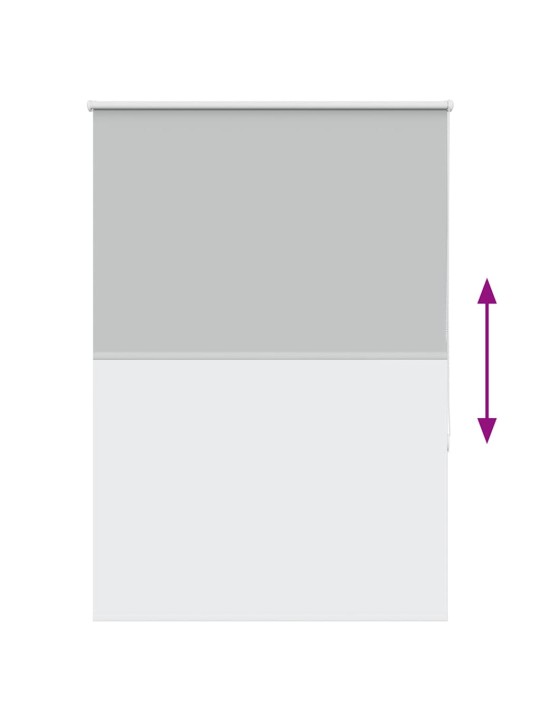 Rullaverho blackout vaalean harmaa 95x150 cm kankaan leveys