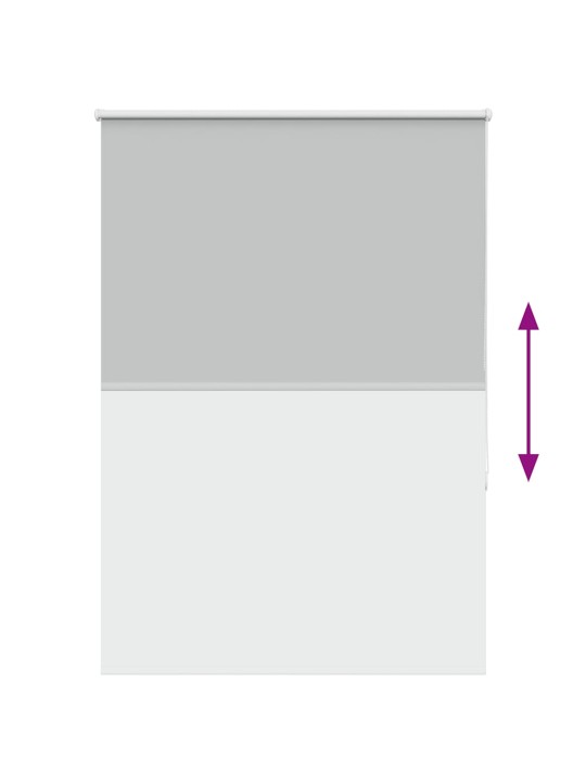 Rullaverho blackout vaalean harmaa 95x175 cm kankaan leveys
