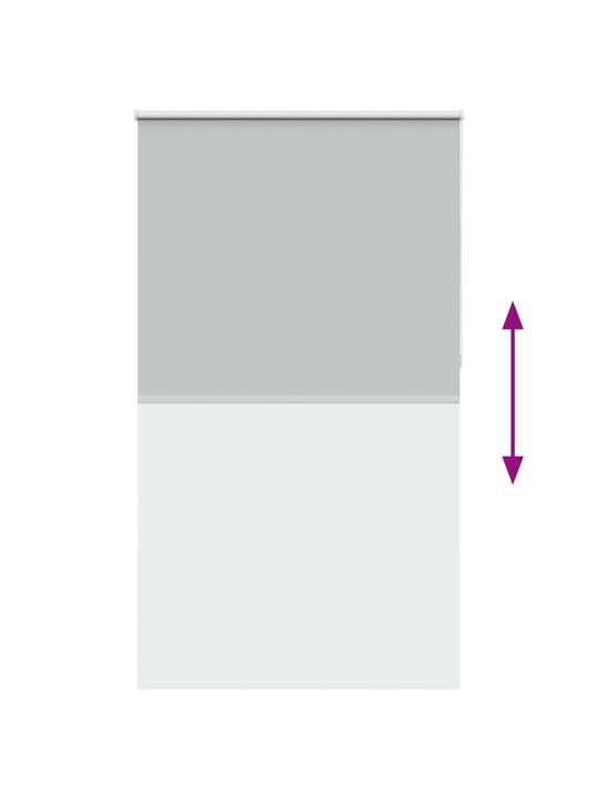 Rullaverho blackout vaalean harmaa 120x210 cm kankaan leveys