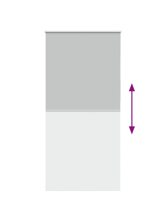 Rullaverho blackout vaalean harmaa 90x230 cm kankaan leveys