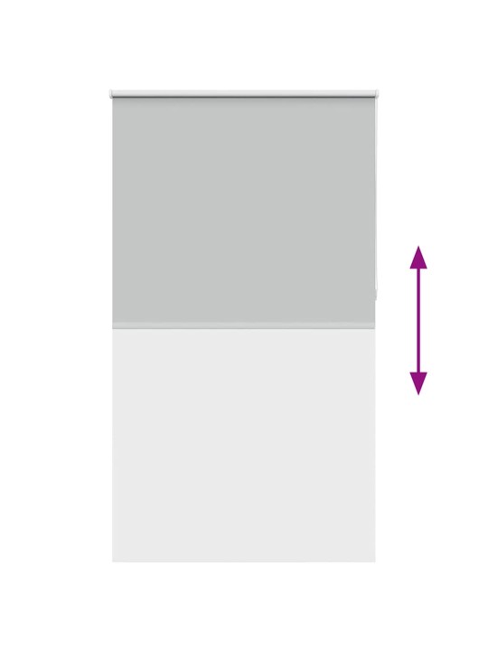 Rullaverho blackout vaalean harmaa 135x230 cm kankaan leveys