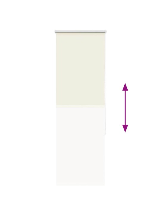 Rullaverho luonnonvalkoinen 40x130 cm kankaan leveys 35,7 cm