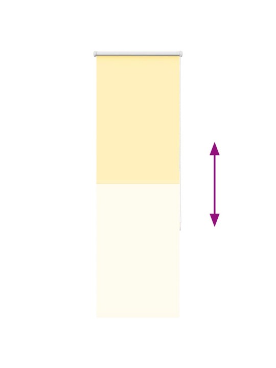 Rullaverho blackout keltainen 60x150 cm kankaan leveys 55,7 cm