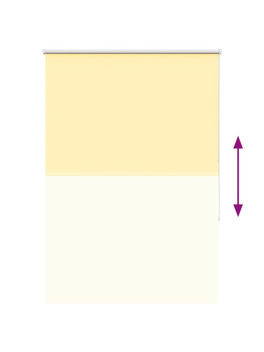 Rullaverho blackout keltainen 90x150 cm kankaan leveys 85,7 cm