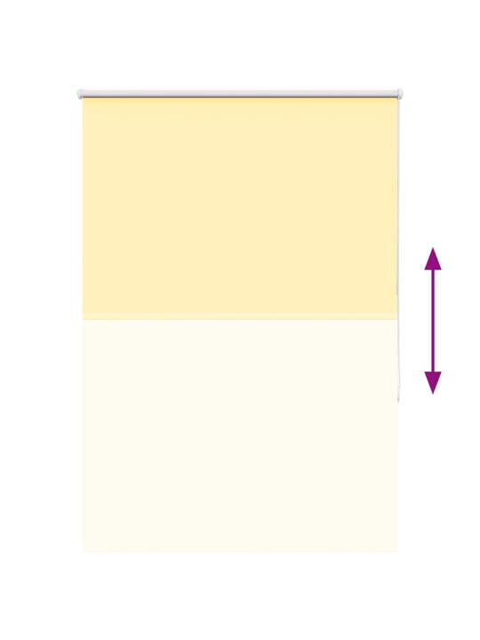Rullaverho blackout keltainen 95x150 cm kankaan leveys 90,7 cm