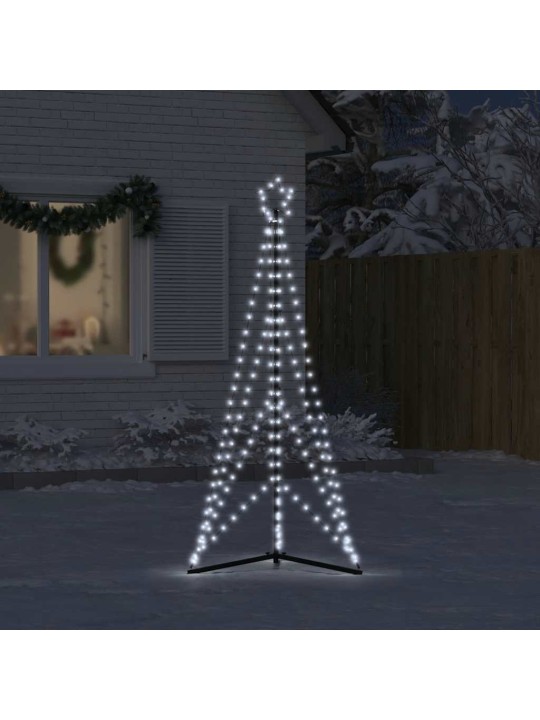 Led joulukuusi 363 kylmän valkoista led-valoa 182 cm