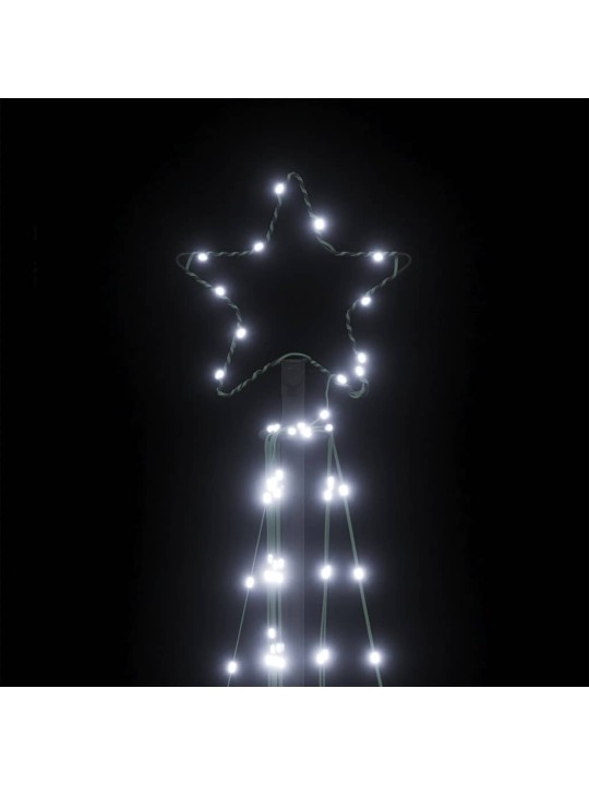 Led joulukuusi 339 kylmän valkoista led-valoa 182 cm