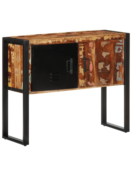 Konsolikaappi monivärinen 90x35x75 cm massiivipuu kierrätetty