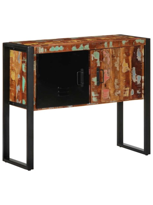 Konsolikaappi monivärinen 90x35x75 cm massiivipuu kierrätetty
