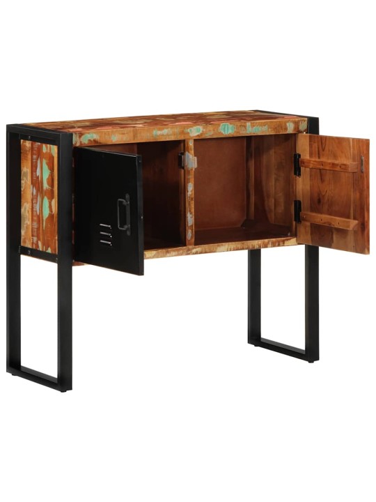 Konsolikaappi monivärinen 90x35x75 cm massiivipuu kierrätetty