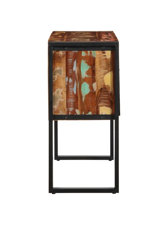 Konsolikaappi monivärinen 90x35x75 cm massiivipuu kierrätetty