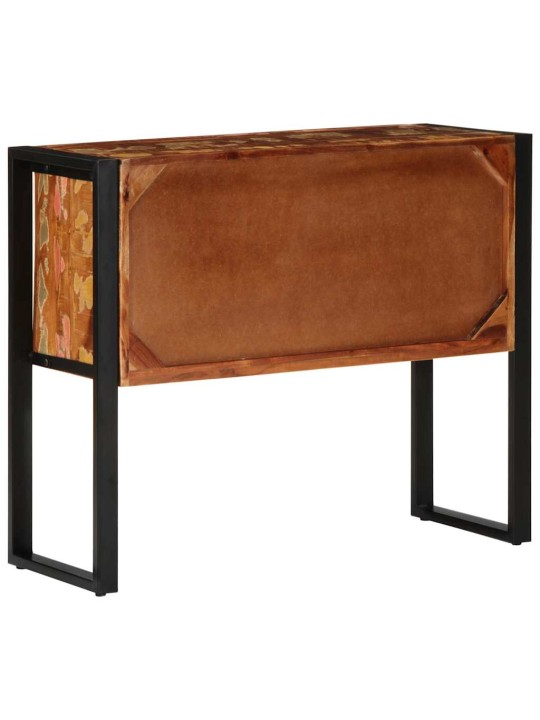 Konsolikaappi monivärinen 90x35x75 cm massiivipuu kierrätetty