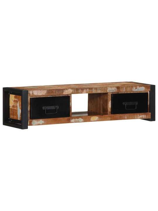 Tv-kaappi 100x30x25 cm kierrätetty massiivipuu