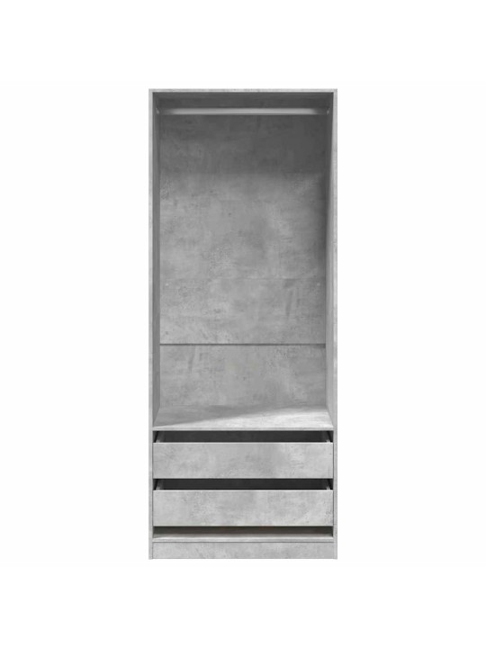 Vaatekaappi betoninharmaa 80x50x200 cm lastulevy