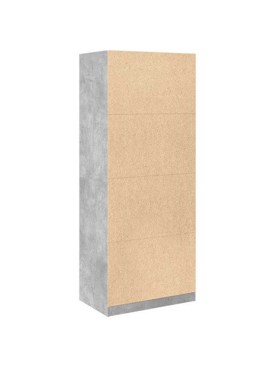 Vaatekaappi betoninharmaa 80x50x200 cm lastulevy