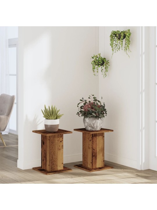Kasvitelineet 2 kpl vanha puu 30x30x40 cm tekninen puu