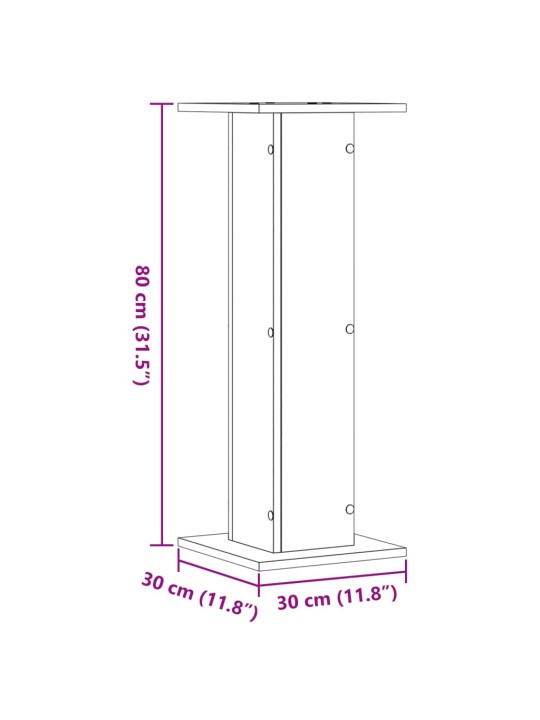Kasvitelineet 2 kpl vanha puu 30x30x80 cm tekninen puu